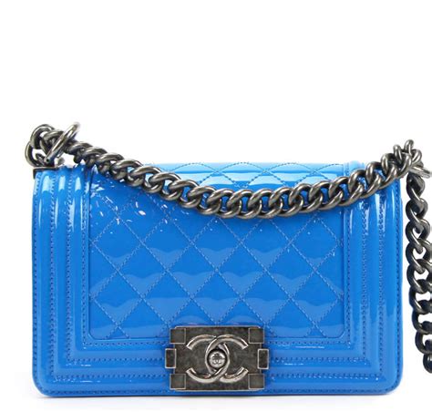 chanel boy blue patent|Chanel belt bag.